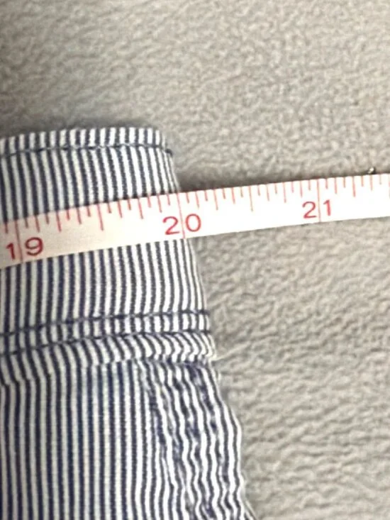 Lee Comfort Waistband Womens Striped Cargo Shorts Size 16 Medium Cotton Blend - Picture 4 of 6